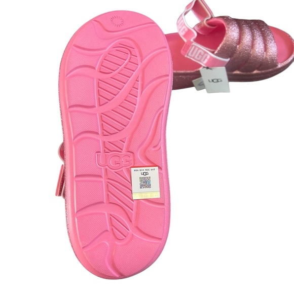 UGG Sport Yeah Pink Glitter Sandals - Picture 10 of 11